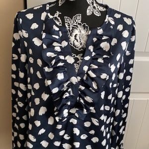 J Crew Ruffle front top